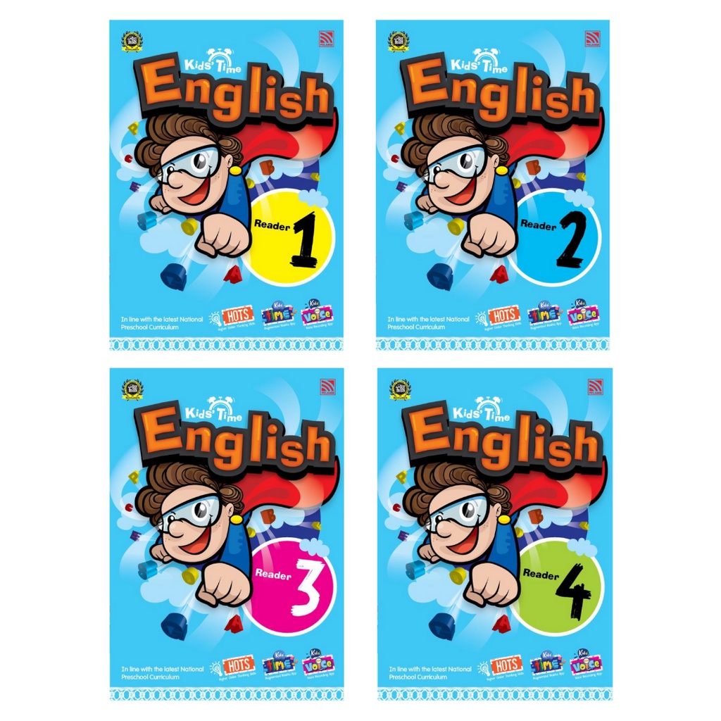 หนังสือเรียนอนุบาล Kids' Time English Reader แบบเรียนอนุบาล แบบฝึกหัดเด็ก Pelangithai