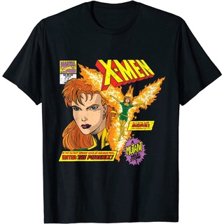 100%cotton เสื้อยืดคอวีผู้ชาย Marvel X-Men The Phoenix Mutant Hero Jean Grey Comic T-Shirt men เสื้อ ยืด ผู้ชาย คอกลม โอ