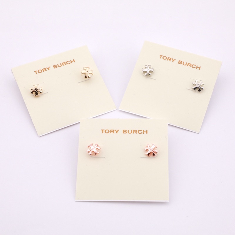 พร้อมส่ง ต่างหู Tory Burch mini Earring ต่างหูลุคมินิๆเรียบๆแต่โก้ เทสดี๊ดี