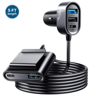 หัวชาร์จในรถ 5 ช่อง Joyroom JR-CL05 5 Multi-port QC3.0+PD Fast Car Charger Adapter for Front/Back Seat Charging