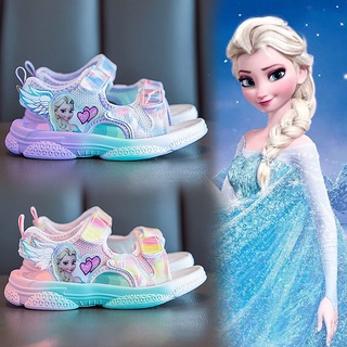 Girls sandals 2022 new fashion big princess shoes childrens summer shoes little girl Aisha frozen shoes