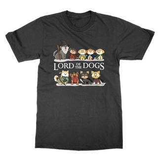 เสื้อยืดผ้าฝ้าย พิมพ์ลาย Lord of the Dogs LOTR น่ารัก ของขวัญ สําหรับ HJfnmk52GLpkdm04