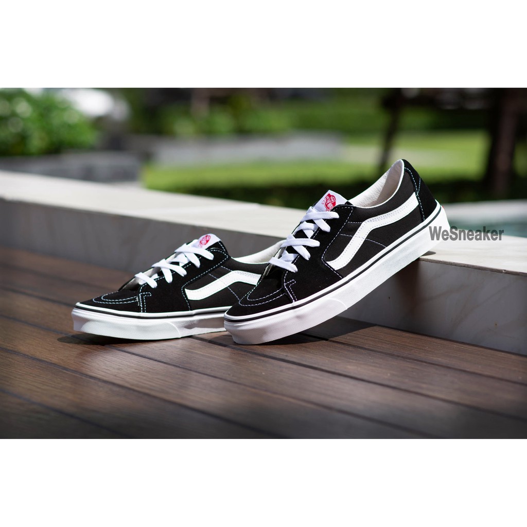 VANS SK8 (Low) - Black/True White รองเท้า VANS แท้ Authorized Dealer