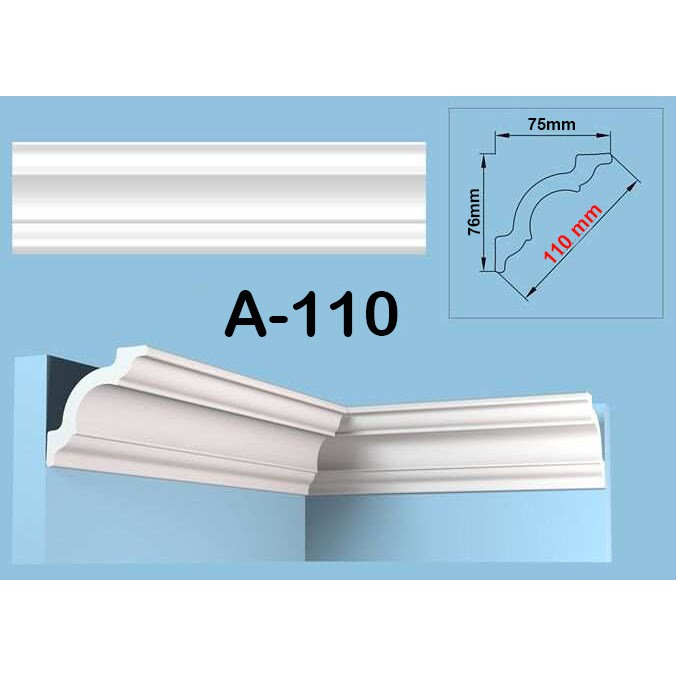บัวโฟมฝ้าเพดานA-110/20 (40 เมตร/กล่อง) CROWN MOLDING/CORNICE  A-110/20 ( 40m/BOX) POLYSTYRENE FOAM
