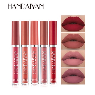 Handaiyan ลิปสติก ลิปทิ้นท์ matte lipstick ลิปแมทต์ ลิปจุ่ม ลิปแมท ลิปสติก ลิปสติก ลิปกลอส เนื้อแมตต์กํามะหยี่ ลิปสติกกันน้ําติดทน ลิปเนื้อเวลเวท ลิปกลอสไม่ติดแมส ให้ความชุ่มชื้น ติดทนนาน ลิปสติกน่ารัก ธรรมชาติ สไตล์เกาหลี สําหรับนักเรียน