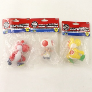 โมเดลฟิกเกอร์ PVC รูปเกม Super Mario Bros Red Yoshi Toad Yoshi สีเหลือง ของเล่นสําหรับเด็ก