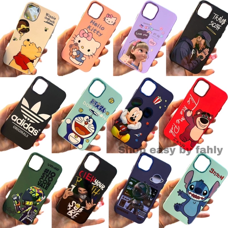 🦊 Case 13 / 13’pro / 13pro’max / 12pro’max  กำมะหยี่ด้านใน ขอบโครเมี่ยมการ์ตูน สินค้าพร้อมส่งจากไทย 