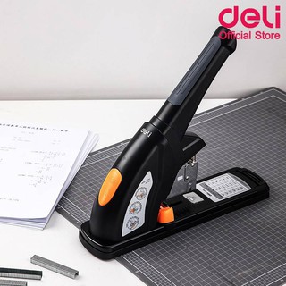 Deli 0386 Power Saving Heavy-Duty Stapler เครื่องเย็บกระดาษ 120หน้า รุ่นประหยัดแรง แม็ก แม็ค อุปกรณ์สำนักงาน เครื่องเย็บ