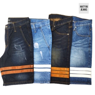 กางเกงขาสั้นผู้ชาย แถบหนัง Micro Jeans (Size.28-36)​