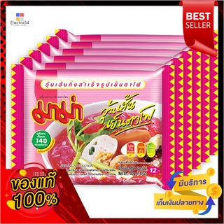 มาม่าวุ้นเส้น เย็นตาโฟ 40ก.x6MAMA INSTANT GLASS NOODLE YEN TA FO 40 G.PACK 6