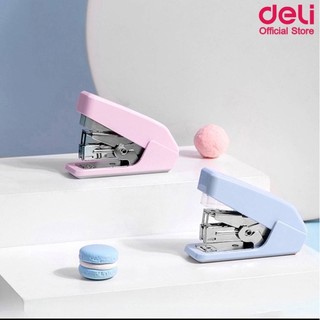 เครื่องเย็บกระดาษ Deli 0460 (มีสีชมพู) Deli 0460 Heavy-Duty Stapler  เครื่องเย็บกระดาษ 20 แผ่น รุ่นประหยัดแรง ยี่ห้อDeli