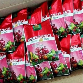 สบู่ทับทิม ลดา ปอมกาเน็ท Lada Pomegranate วิตามินซีโซป ช่วยทำความสะอาดผิว ลดสิว ผิวเนียนขาวกระจ่างใส ฟองนุ่มมาก