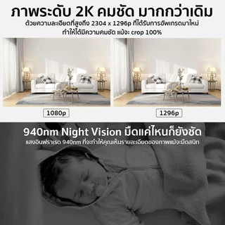 Xiaomi Camera 2K กล้องวงจรปิด กล้องสมาร์ท คมชัด 2K Magnetic Mount CCTV 180 °(China version)