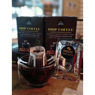 กาแฟดริป  กาแฟคั่วบด อาราบิก้าผสมโรบัสต้า กาแฟสด Drip coffee fresh coffee Sasaza