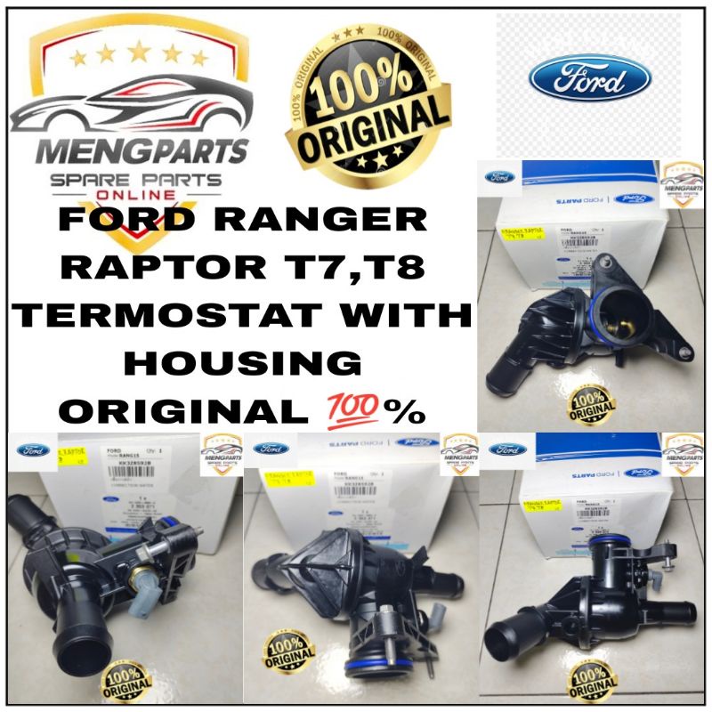 💯% FORD RANGER RAPTOR T8 2.0 THERMOSTAT พร้อม HOUSING KK3Z-85-92B KK3Q-9K478-AB