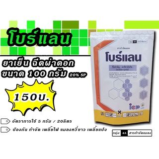 โบร์แลน 100 กรัม อะเซทามิพริด ยาเย็น ดูดซึม ป้องกันนาน กำจัด เพลี้ยไฟ แมลงหวี่ขาว ด้วงหมัดผัก บั่ว เต่าทอง เพลี้ยแป้ง