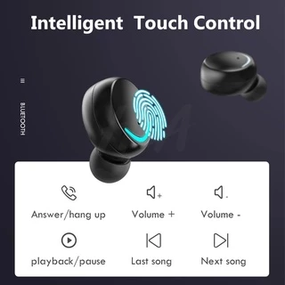 หูฟังบลูทูธ หูฟังสเตอริโอ หูฟังไร้สาย แยกเสียงซ้ายขวา TWS Wireless Earphone Bluetooth 5.1 Headset 9D HiFi Earbud รุ่น F9