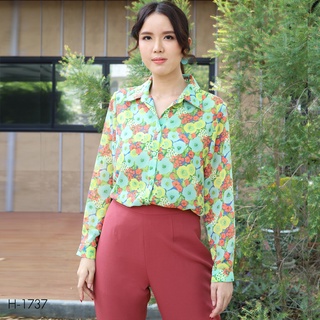 MIKIKO Shirt MI-H1737 โคโม่ ชีราเม้นท์ แขนยาว IGPU22-3