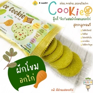 คุ้กกี้ข้าว ผสมเนื้อสัตว์และผัก ไม่มีแป้งสาลี คุ้กกี้เด็ก คุ้กกี้สำหรับเด็ก คุ้กกี้กลูเทนฟรี ขนมเด็ก 8 เดือน คุ้กกี้ข้าว