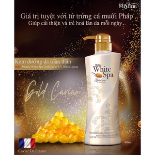 Mistine White Spa Gold Caviar UV White Lotion (400มล.) มิสทีน ไวท์ สปา โกลด์ คาเวียร์ ยูวี ไวท์ โลชัน