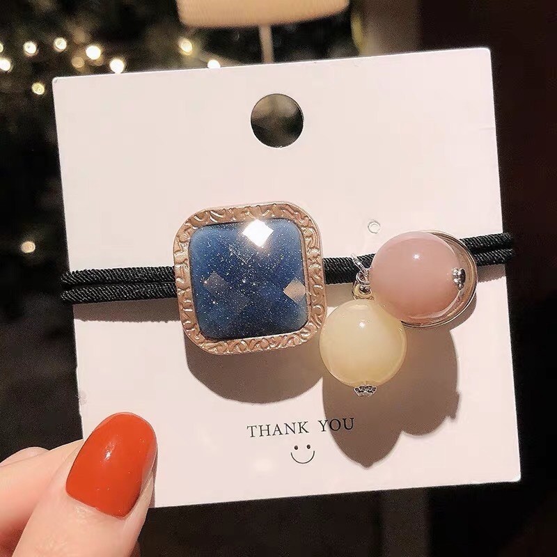 พร้อมส่ง เกาหลีทงแดมุนมิกกี้แหวนผมหัวสี่เหลี่ยมน่ารักเชือกหญิงเครื่องประดับผมสไตล์เกาหลียางรัดผมยืดหยุ่นสูง
