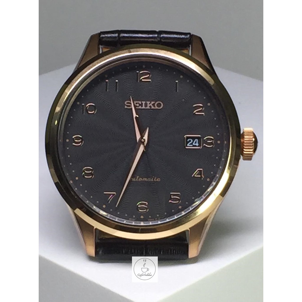 นาฬิกาผู้ชาย ไซโก้ รุ่น SRP706K1 SEIKO Automatic Neo Classic Men ตัวเรือนทองชมพู (Pink Gold) สายหนัง ของแท้ 100 เปอร์เซน