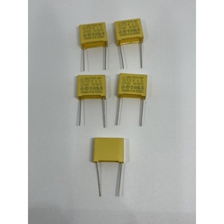 0.22UF 275VAC  220NF คาปาซิเตอร์ ขาห่าง15มิล 0.22UF 275V x2(แพ็คละ10ตัว)