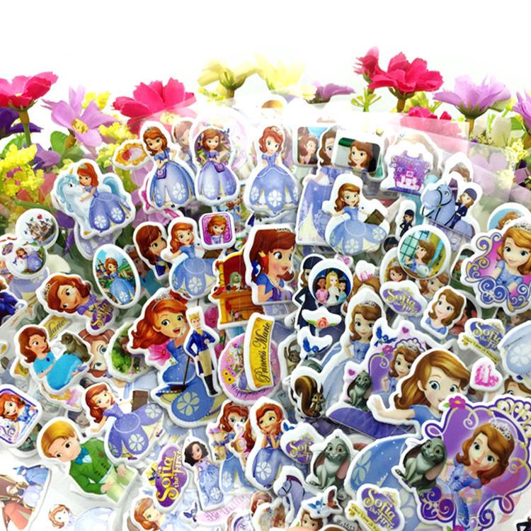 สติ๊กเกอร์ ▶ Sofia The First DIY สติ๊กเกอร์ ◀ 1 Sheet Princess Sofia 3D Cartoon สติ๊กเกอร์