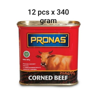 Pronas Corned Beef 1 กล่อง / 12 กระป๋อง x 340 กรัม (สั่งจองล่วงหน้า)