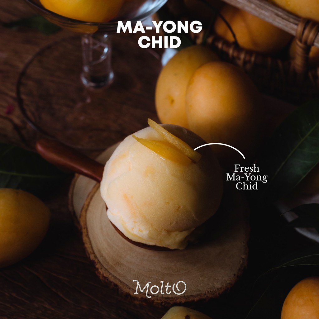 Mayong Chid Sorbet (ไอศกรีม มะยงชิด ซอเบท์ 1 ถ้วย 16 oz.) - Molto Premium Gelato