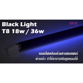 หลอดนีออนแบล็คไลท์ หลอดไฟ หลอดสำหรับชุดราง ชุดรางนีออน T8 / T12 รุ่น BLB ขนาด 18W 36W และ 20W 40W