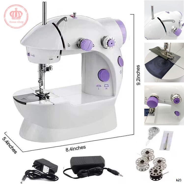 ™☬Mini Sewing Machine จักรเย็บผ้า ไฟฟ้า มินิ ขนาดพกพา จักรเย็บผ้าขนาดเล็ก 202A