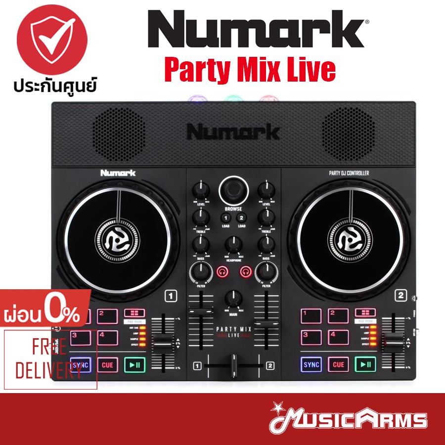 Numark Party Mix Live เครื่องเล่น DJ +รับประกันศูนย์ Music Arms