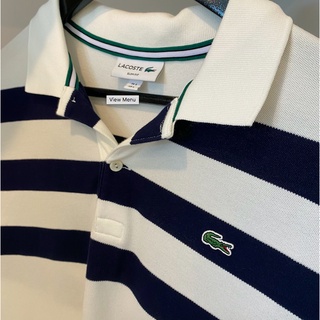 [Used like new] LACOSTE POLO STRIPES (Slim fit) เสื้อโปโล