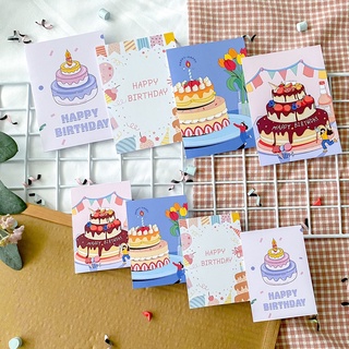 🎁 การ์ดอวยพรวันเกิด Birthday card : (มีซองแก้วใส่การ์ด)  การ์ดอวยพรวันเกิด🎂 🍰