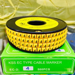 Type Cable Marker เบอร์4 (500pcs) อย่างหนา