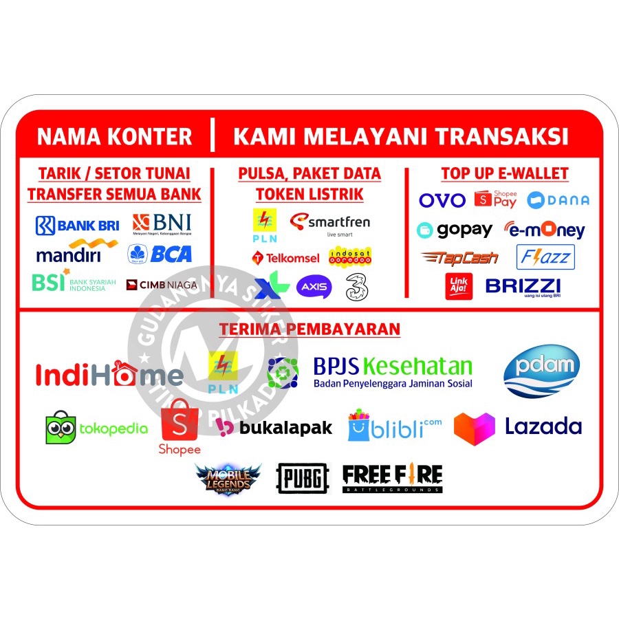 COMPLETE ONLINE PAYMENT VINYL STICKER ขนาด 95x65CM