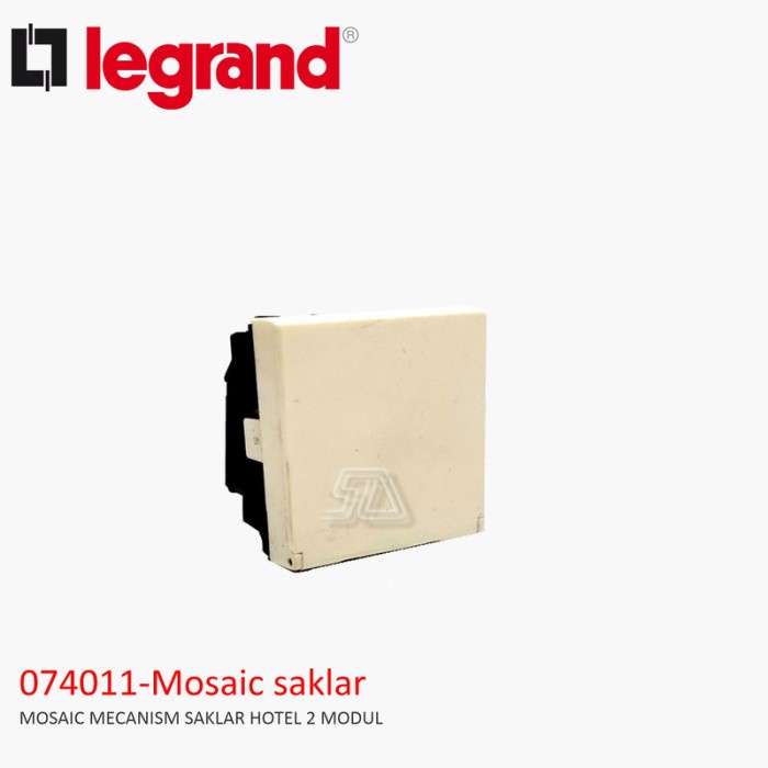 LEGRAND MOSAIC MECANISM HOTEL SWITCH 2 โมดูล