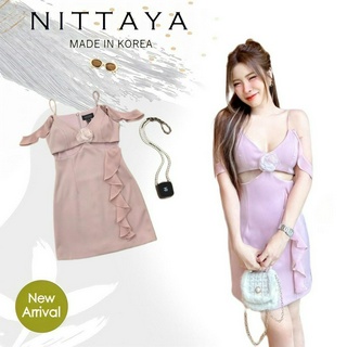 NITTAYA เดรสสายเดี่ยวเว้าใต้อก (*เช็คสต๊อกก่อนกดสั่ง)