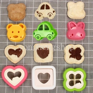 แม่พิมพ์ตัดขนมปัง แซนวิช บิสกิต รูปการ์ตูนหมี กระต่ายน่ารัก DIY สําหรับเด็ก