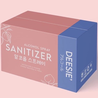 (ส่งฟรี) 1 ลัง (บรรจุ 120 ขวด) สเปรย์แอลกอฮอล์ 100 ml. DEESIE’ ดีซี่ กลิ่นพีช Alcohol Spray Sanitizer 75%