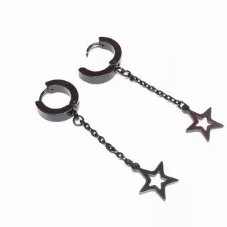 ต่างหูดาว 5 แฉก ต้องเจาะหู     5 Star Earrings  มีของพร้อมส่ง