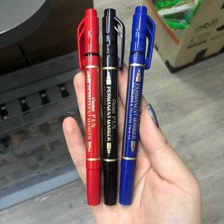 ปากกาเคมี pentel รุ่น 2 หัว ลบไม่ได้