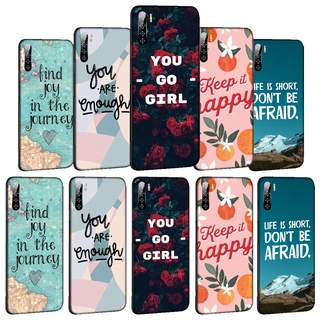 เคสโทรศัพท์มือถือแบบนิ่ม ลายคําคมสร้างแรงบันดาลใจ G136 สําหรับ OPPO A8 A31 A53 A32 A73 2020 F17 F19 Find X3 Pro A54