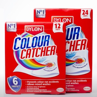 dylon colour catcher แผ่นดูดสีกันสีตกของแท้ แบบ 8, 12,24 แผ่น made in eu