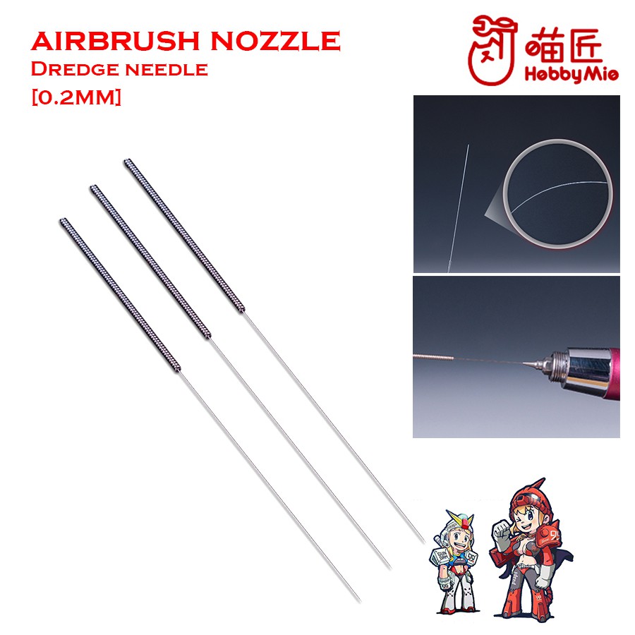 [Hobby Mio] AIRBRUSH NOZZLE DREDGE NEEDLE [0.2MM]