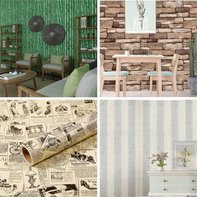 WALLPAPER FOR LIVING ROOM DECORTATION ขนาด 45CM พร้อมพร้อม ADHESIVE