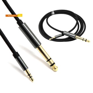 【 RAC 】 3.5 mm Male to 6.5 mm 1 / 4 Inch Male อะแดปเตอร์ Jack Stereo Audio Cable Cord for Phone