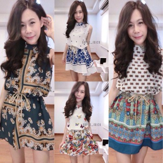 พร้อมส่ง  วันเสาร์นี้  NEW!!! Hiso Dress เดรสแขนกุด ผ้าชีฟองมีชับในมาคูกับสายผูกเอวเพิ่มความเก๋ไก๋สไ