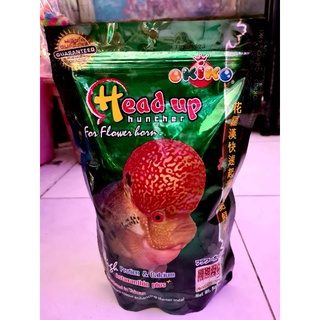 อาหารปลาหมอสี Head up ซองสีเขียว ช่วยเร่งโหนก ขนาด 500 g.